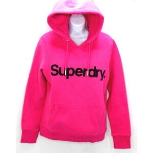 Super dry size 8 hot pink hoodie